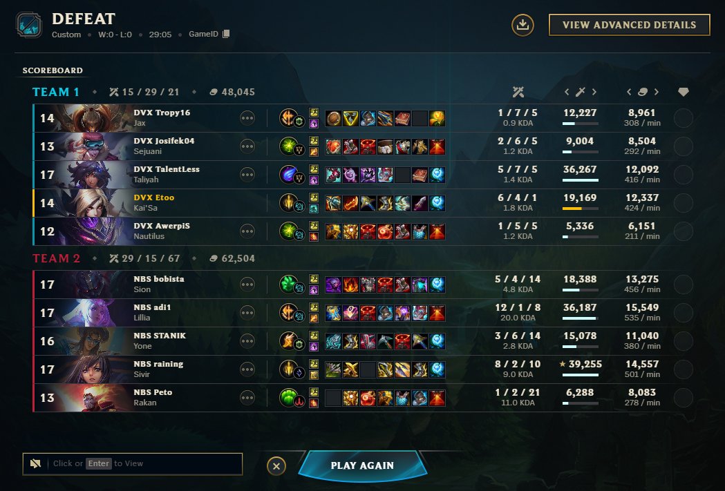 etooadc's tweet image. with this loss we end in hitpoint winter :(

it was a great run, thanks to everyone from my team!

gg! @Nightbirds_LoL