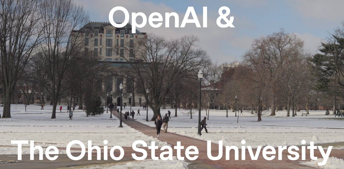 The Ohio State University is joining 14 other leading research institutions as partners in NextGenAI, a consortium sponsored by up to $50M from <a href="/OpenAI/">OpenAI</a> in support of access to leading AI tools and funding: news.osu.edu/ohio-state-joi…
