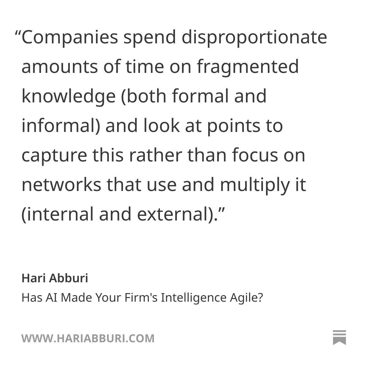 Has AI Made Your Firm's Intelligence Agile? 

Read more: buff.ly/RrnRvDf 

Integration of artificial intelligence (AI) into organizational frameworks has fundamentally redefined how firms adapt to market dynamics, process information, and execute strategic initiatives.