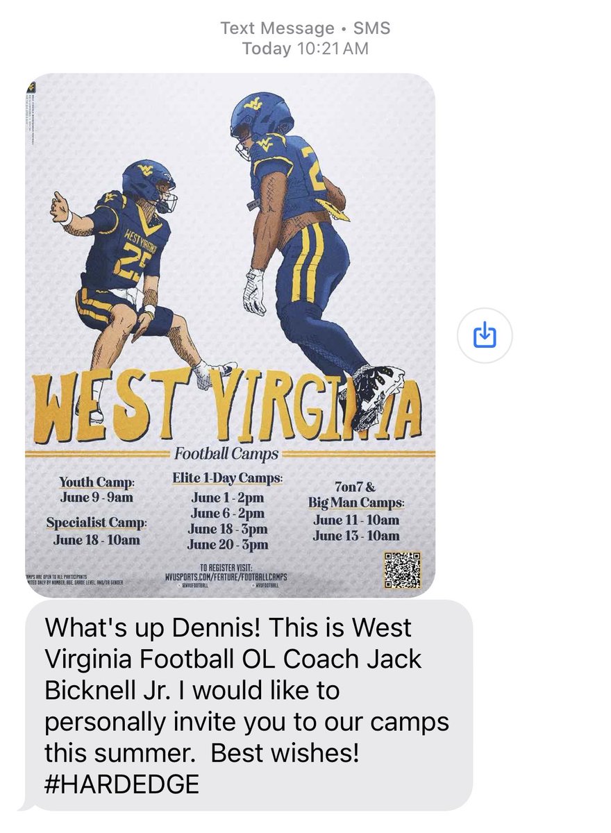 Dennis Forte, Jr. (@dennisfortejr) on Twitter photo Thank you <a href="/CoachBicknell/">Coach Bicknell</a> for the personal invitation. I will be visiting <a href="/WVUfootball/">West Virginia Football</a> this summer. <a href="/RealCoachRod/">Rich Rodriguez</a> <a href="/dialcole13/">Cole Dial</a> <a href="/CoachTHundley/">Ty Hundley</a> #HardEdge <a href="/BishopVerotFB/">Bishop Verot Football</a> <a href="/CoachRodeBV/">Richie Rode</a> <a href="/H2_Recruiting/">Hasani (H2) | Football Recruiting</a> <a href="/jerryflora1/">jerry flora</a> Thank you <a href="/CoachBicknell/">Coach Bicknell</a> for the personal invitation. I will be visiting <a href="/WVUfootball/">West Virginia Football</a> this summer. <a href="/RealCoachRod/">Rich Rodriguez</a> <a href="/dialcole13/">Cole Dial</a> <a href="/CoachTHundley/">Ty Hundley</a> #HardEdge <a href="/BishopVerotFB/">Bishop Verot Football</a> <a href="/CoachRodeBV/">Richie Rode</a> <a href="/H2_Recruiting/">Hasani (H2) | Football Recruiting</a> <a href="/jerryflora1/">jerry flora</a>