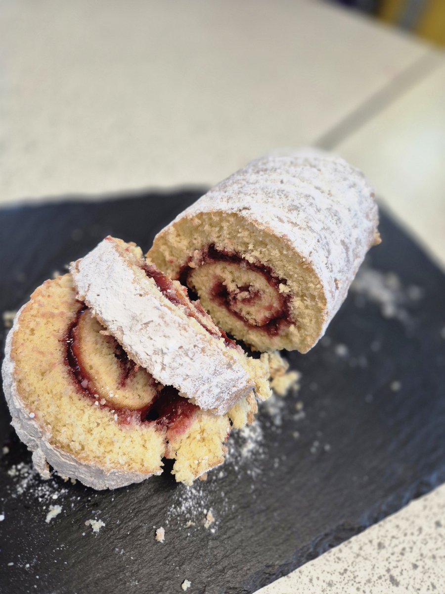 This is how we roll... 🤪👩‍🍳 #Bakeoff #SwissRoll #WJECHospitalityandCatering