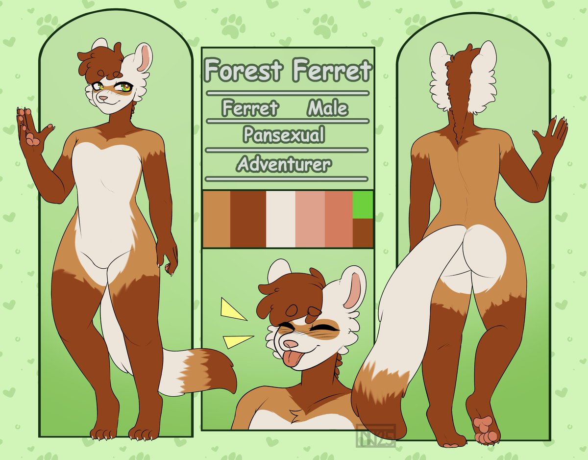 tktnight's tweet image. Forest Ferret's Ref sheet commission for TomsMo on Disc πβ¨