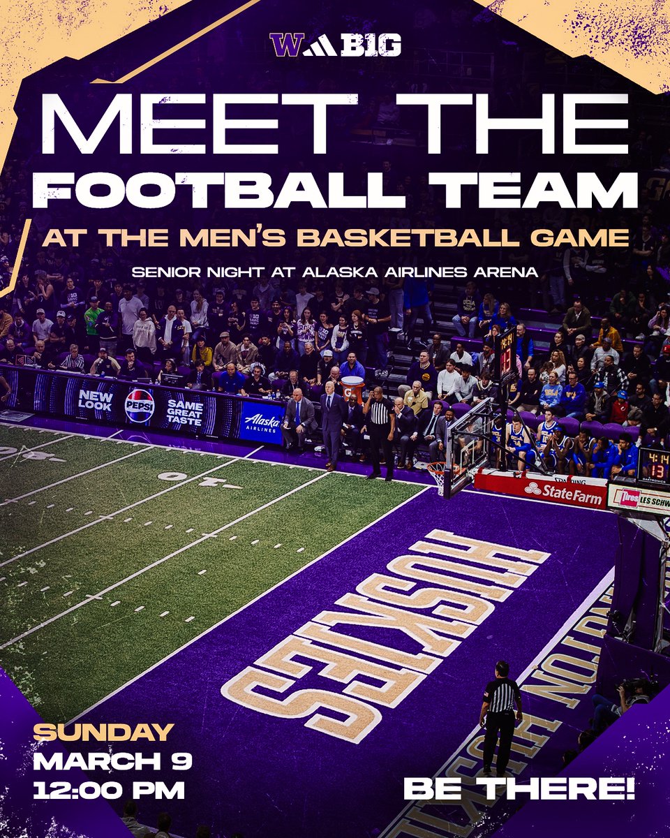We need the Greatest Setting atmosphere at the <a href="/UW_MBB/">Washington Men's Basketball</a> game this Sunday! Be there and meet many of the new faces you will see this fall prior to tipoff!

#AllAboutTheW