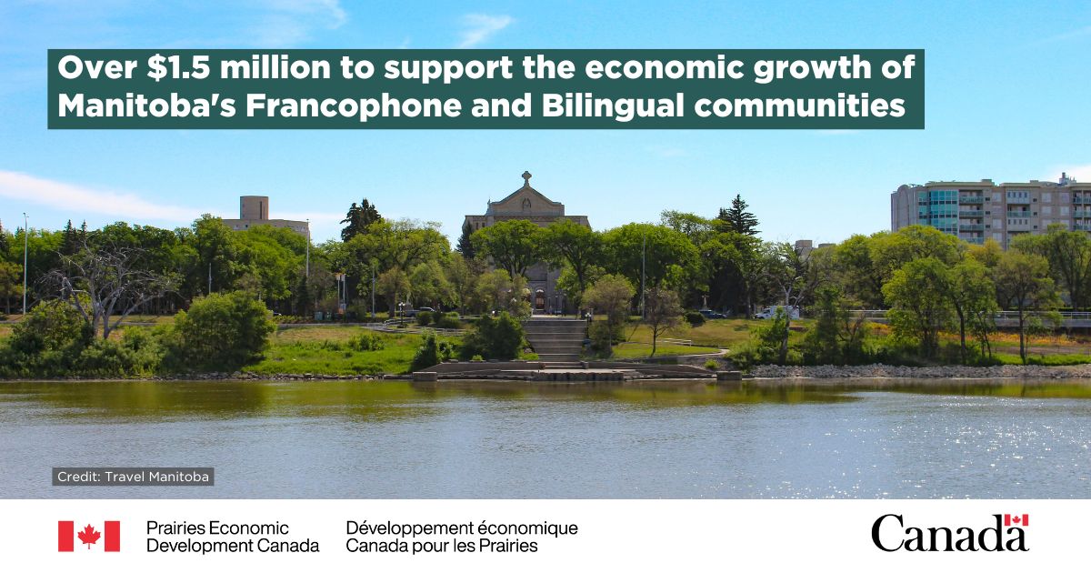 PrairiesCanEN's tweet photo. Today, Minister Duguid announced over $1.5M to support the economic growth of Manitoba's Francophone and Bilingual communities through @GroupeAMBM, @cdemmanitoba, &amp; Entreprises Riel Inc. #PrairiesCanFunded https://t.co/xwV5qctDVR https://t.co/am8g7fLdIz