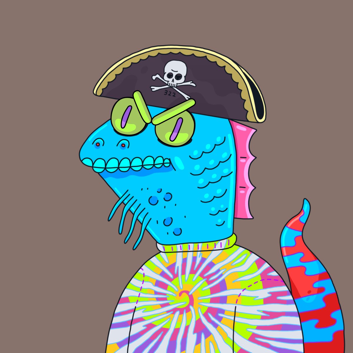 My first <a href="/creepz/">Creepz</a> with a rune attached. I missed the runes while on Vacation out of country. This blue hippie pirate goes hard though. I feel like he is about to raid your stash and play the two AAA games Creepz is about to drop. 

CREEPZ CLASH IS COMING! 

The team has been deep