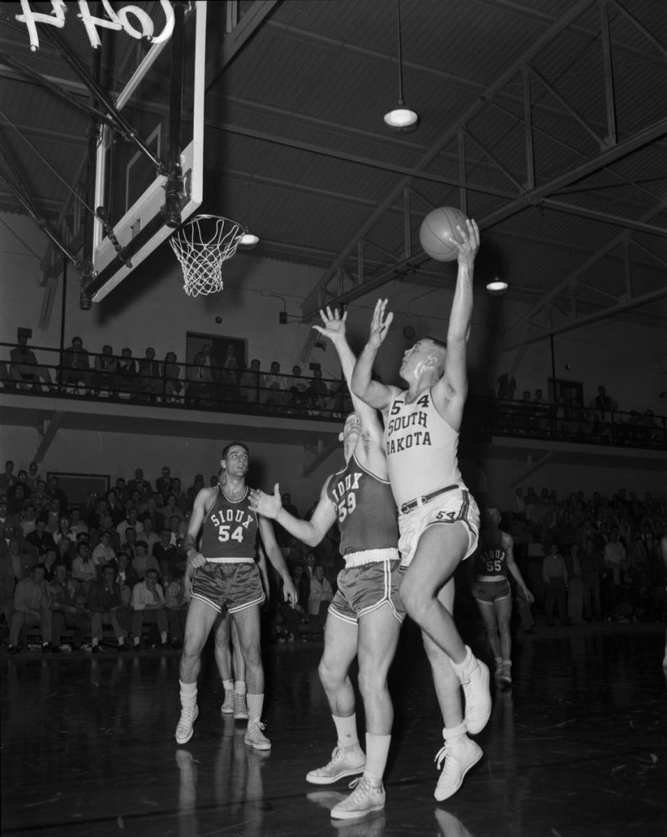 To celebrate the kickoff of The Summit League, we're throwing it back to Coyote basketball in the '50s. 🏀 Take a look at these timeless shots!

Photos from the Digital Library of South Dakota.