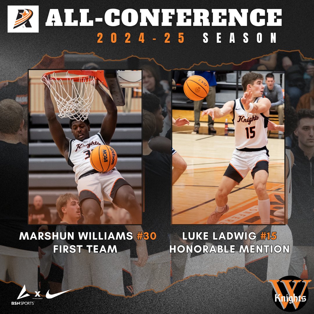 All-Conference Honors Announced 🏆🏀

Congratulations to Marshun Williams (First Team) and Luke Ladwig (Honorable Mention) for earning All-Conference honors this season! 🔥