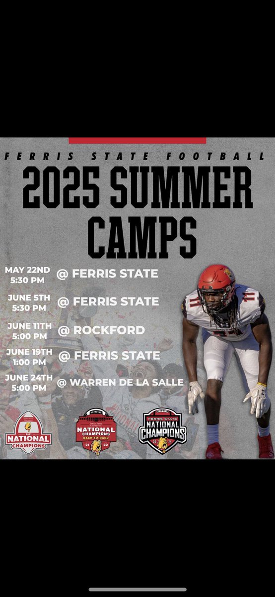 Summer camp schedule! Looking for future Dawgs that want to make an impact &amp; compete for Championships. Show up &amp; show out 💯