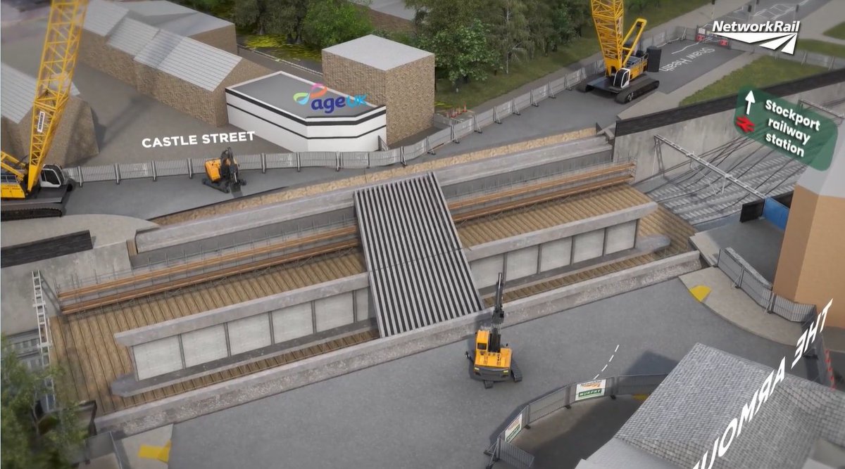 NetworkRailMAN's tweet photo. 🏗️ Ever wondered how a bridge is replaced over a live railway?

👷‍♂️Our CGI video breaks down how we’ll replace the Greek Street bridge over one of the UK’s busiest rail lines

🎥Watch here: https://t.co/HbmhgnhG5Q https://t.co/fQbu57dh2m