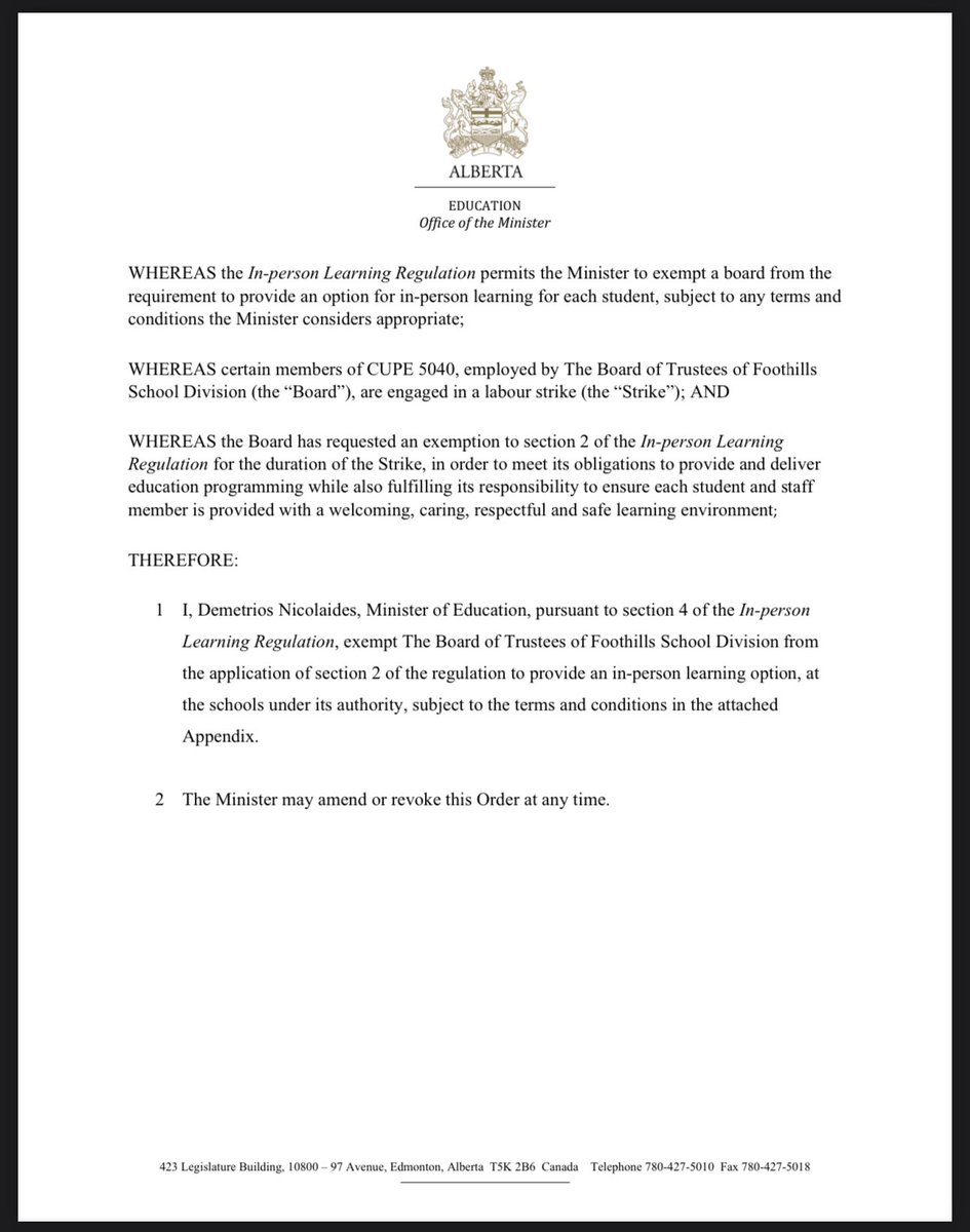 TheBreakdownAB's tweet photo. UCP - “We’ll break the CUPE strike by targeting disabled kids!”
The law - “You can’t do that”
UCP - “Fine! All kids then!”
You can’t make this up…
#abpoli #ableg #cdnpoli https://t.co/MpsyaIWuZs