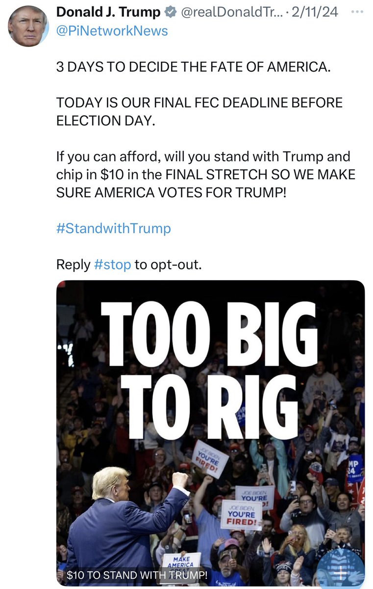 Mr. President, please explain this post to the world. <a href="/realDonaldTrump/">Donald J. Trump</a>