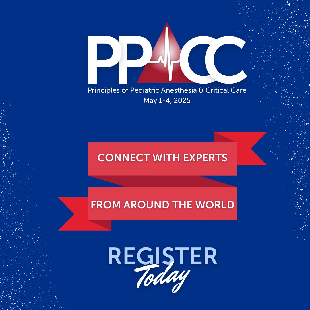 Principles of Pediatric Anesthesia & CC Conference (@pedanesthesiacc) on Twitter photo Early Bird Deadline is Approaching! Register now to take advantage of the discount! In-Person and Virtual Options available! Principles of #PediatricAnesthesia and #CriticalCare May 1-4, 2025 in Boston, MA! #PPACC25 @BCH_Anesthesia <a href="/CHOP_GenAnesth/">CHOP Division of General Anesthesiology</a> secured.societyhq.com/ppacc/2025/ind… Early Bird Deadline is Approaching! Register now to take advantage of the discount! In-Person and Virtual Options available! Principles of #PediatricAnesthesia and #CriticalCare May 1-4, 2025 in Boston, MA! #PPACC25 @BCH_Anesthesia <a href="/CHOP_GenAnesth/">CHOP Division of General Anesthesiology</a> secured.societyhq.com/ppacc/2025/ind…