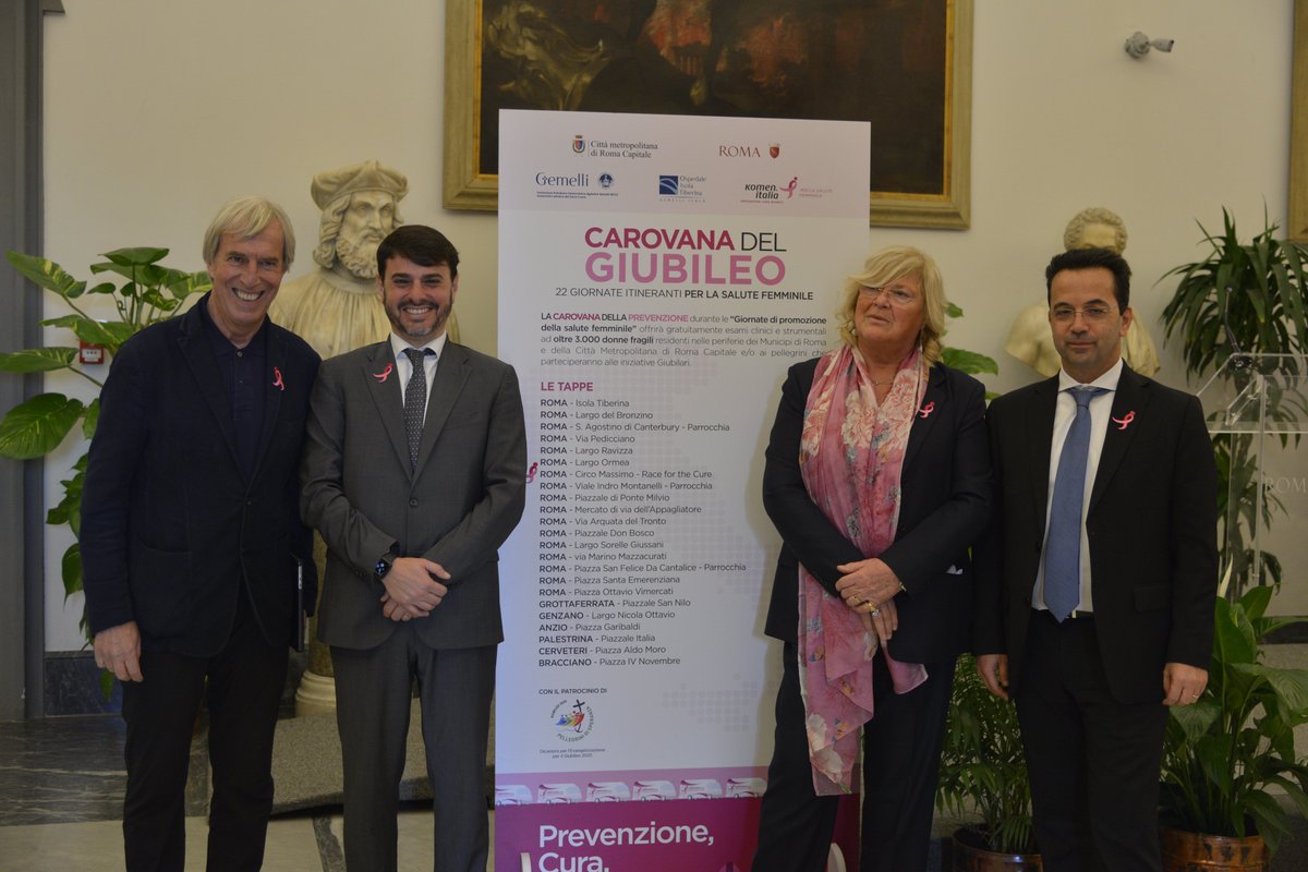 Parte la Carovana del #Giubileo il nuovo progetto sociale di tutela della #salute #femminile a Roma e nei comuni di Città Metropolitana con <a href="/CittaMetroRoma/">CittaMetroRoma</a> <a href="/Roma/">Roma</a> Ospedale Isola Tiberina–Gemelli Isola e Fondazione Policlinico Universitario “A. Gemelli” IRCCS 
Prima tappa l'8 marzo