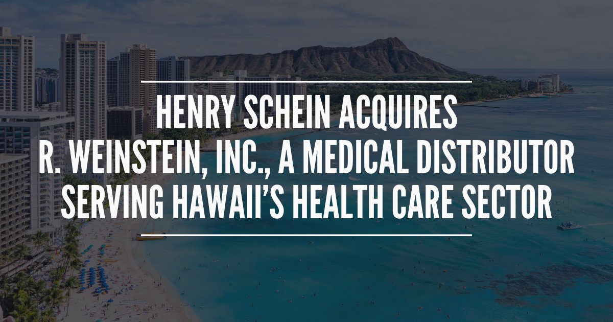 “We welcome the R. Weinstein team and look forward to continuing to help Hawaii-based health care practitioners deliver the best quality patient care while operating more efficient and profitable practices,” said Stan Bergman, Chairman and CEO.

Read more: bit.ly/4i9V4ok