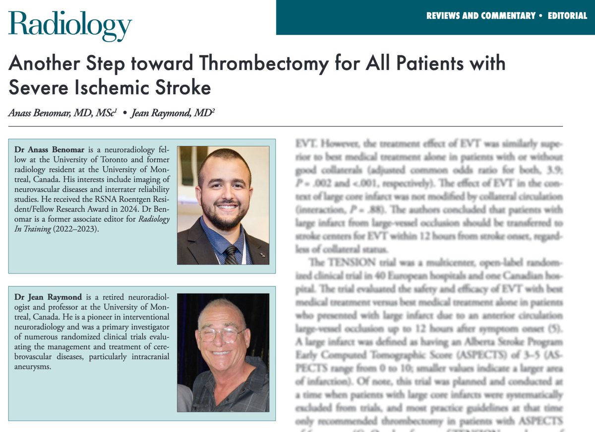 INR CHUM Montreal (@inr_chum) on Twitter photo #Newpublication
Another Step toward Thrombectomy for All Patients with Severe Ischemic Stroke
📔: <a href="/radiology_rsna/">Radiology</a>
🔗: doi.org/10.1148/radiol…
<a href="/AnassBenomarMD/">Anass Benomar, MD MSc FRCPC</a> <a href="/RaymondJeanMD1/">RaymondJeanMD</a> <a href="/INR_CHUM/">INR CHUM Montreal</a>
<a href="/UofTMedIm/">UofT Medical Imaging</a> #Newpublication
Another Step toward Thrombectomy for All Patients with Severe Ischemic Stroke
📔: <a href="/radiology_rsna/">Radiology</a>
🔗: doi.org/10.1148/radiol…
<a href="/AnassBenomarMD/">Anass Benomar, MD MSc FRCPC</a> <a href="/RaymondJeanMD1/">RaymondJeanMD</a> <a href="/INR_CHUM/">INR CHUM Montreal</a>
<a href="/UofTMedIm/">UofT Medical Imaging</a>