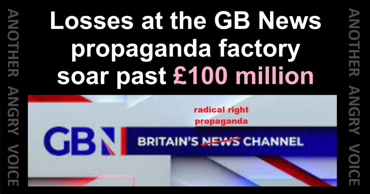 Losses at the radically right-wing propaganda factory GB News have soared past £100 million.

open.substack.com/pub/anotherang…