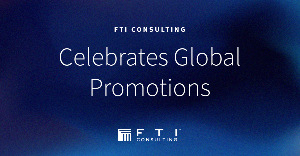 We are excited to announce the promotion of more than 1,300 professionals across the globe.

#TeamFTI #ExpertsWithImpact