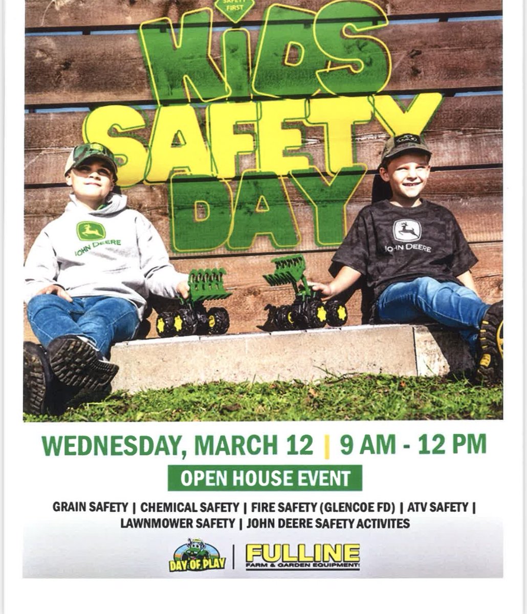 Southwest Middlesex Fire (@swmfiredept) on Twitter photo <a href="/SWMFireDept/">Southwest Middlesex Fire</a> looking forward to promoting Fire Safety at the Kid’s Safety Day being held at Fulline Farm and Garden Equipment on March 12.
Bring your kids for this exciting family safety event during March Break!
#FireSafety <a href="/SWMFireDept/">Southwest Middlesex Fire</a> looking forward to promoting Fire Safety at the Kid’s Safety Day being held at Fulline Farm and Garden Equipment on March 12.
Bring your kids for this exciting family safety event during March Break!
#FireSafety