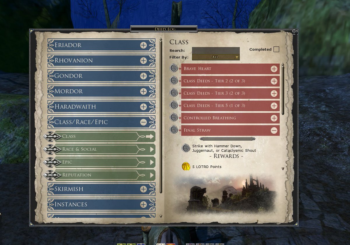 igor_la_silva's tweet photo. @lotro Is this a joke? Have no words to describe how ugly this menu is. You could do better... https://t.co/yjQcQZiunH