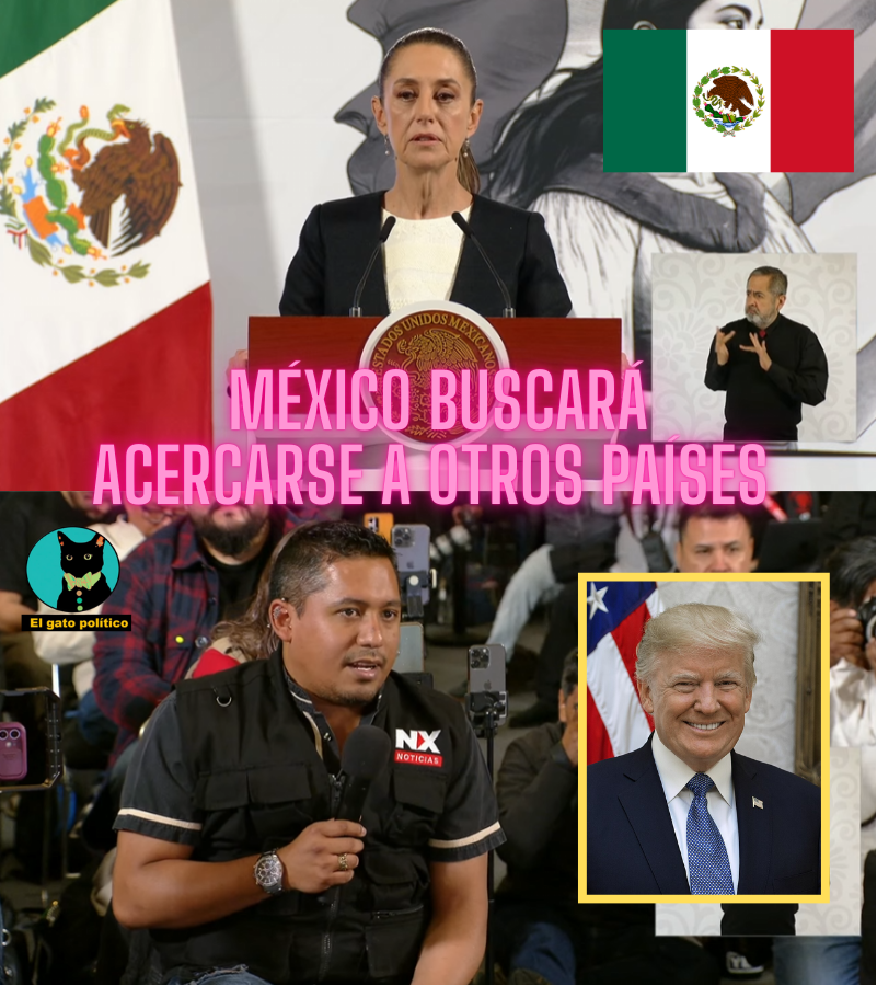 elgatopolitico_'s tweet photo. 🔴🔴¡Así se habla!
La presidenta anuncia que, dependiendo de lo que pase en la llamada con Donald Trump el día jueves, México buscará el acercamiento con otros países (¿China?), ante los aranceles de Estados Unidos:

"Con Canadá y otros países, lo que sí puedo decirles es que es un momento muy definitivo para México, dependiendo de lo que pase estos días. No va a ver sumisión, México es un gran país , y las mexicanas y mexicanos somos valientes [...] Y sí, de seguir las circunstancias, vamos a buscar a Canadá y a otros países", dijo.
#MañaneraDelPueblo 📛📛