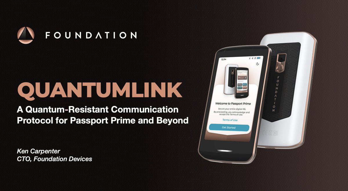🛡️QuantumLink - quantum-resistant encryption over Bluetooth.

Our co-founder &amp; CTO, Ken, is presenting today at the <a href="/BlockchainComns/">#BlockchainCommons</a> meeting to dive into this new innovation.

🕙10:00 AM PT | 1:00 EST | 6:00 PM UTC

The link to join is below! The session will be recorded 🧡