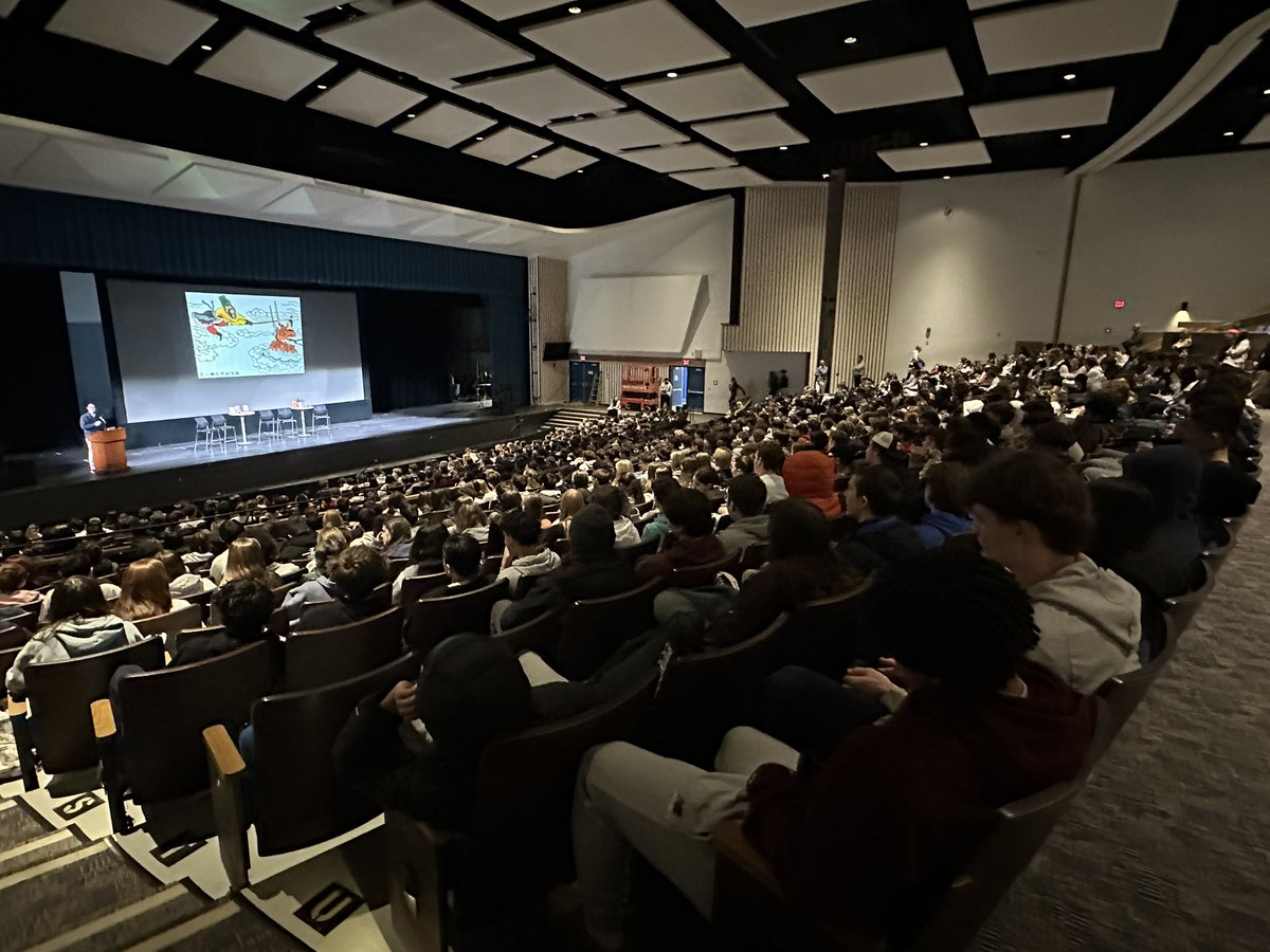 Jimmy D'Andrea (@andoverprin) on Twitter photo Today we are honored to host graphic novelist <a href="/geneluenyang/">Gene Luen Yang</a> at Andover High School. He is speaking to 7th and 8th graders from West MS, along with our 10th and 12th graders, this morning! Today we are honored to host graphic novelist <a href="/geneluenyang/">Gene Luen Yang</a> at Andover High School. He is speaking to 7th and 8th graders from West MS, along with our 10th and 12th graders, this morning!
