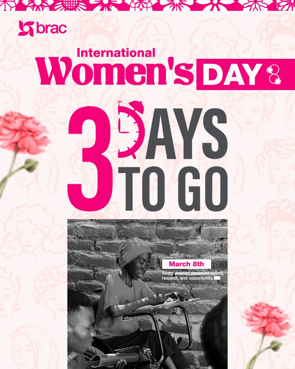 Only 3 Days To Go!

We are getting closer to March 8th, the grand celebration of International Women’s Day!

We prioritize women and girls in our development efforts as a key force in the fight against inequality.

#AccelerateAction #ForALLWomenAndGirls #IWD2025