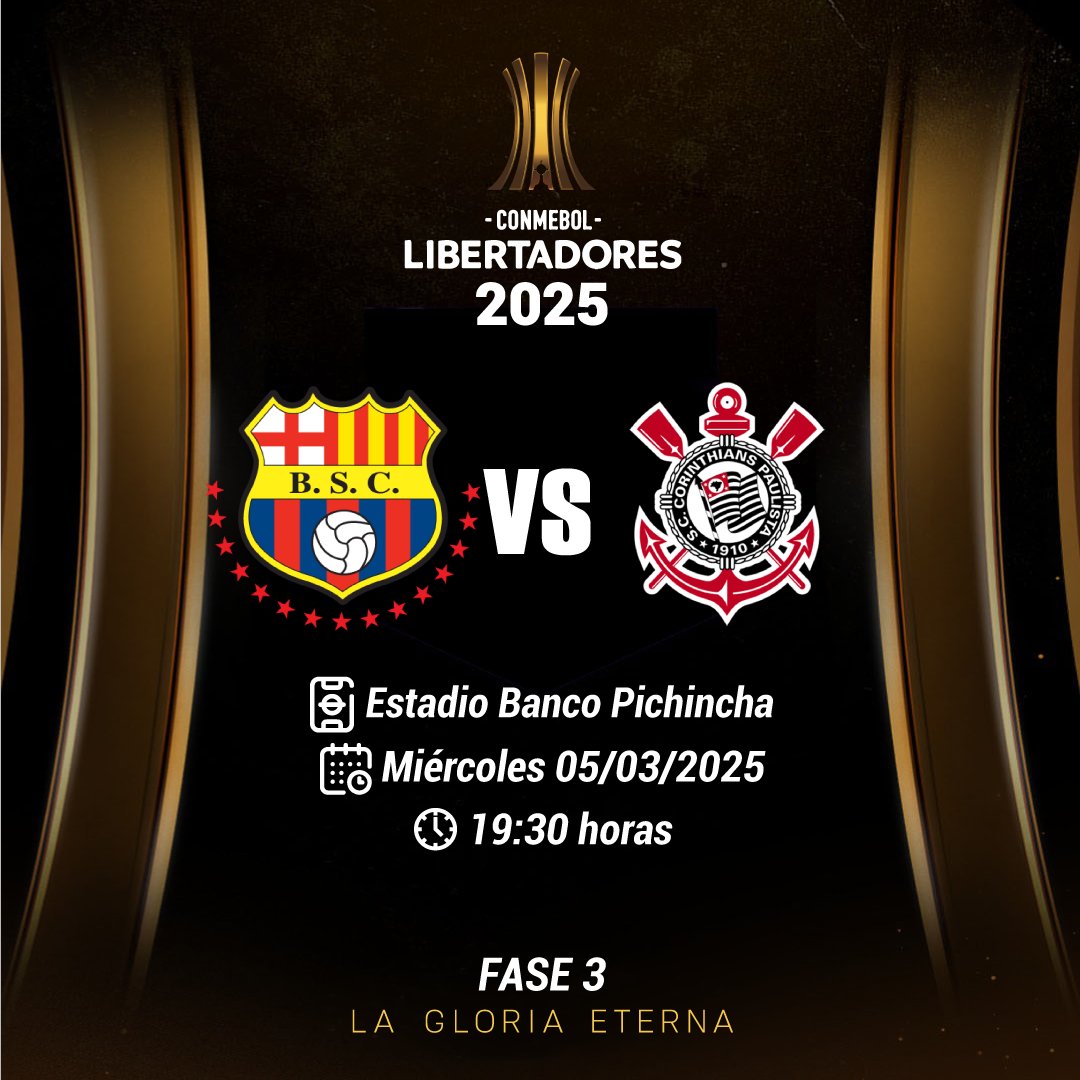 LedGameOficial's tweet image. ⚽️Hoy se juegan los #CUPOS para avanzar en cada copa @barcelonasc 🟨recibe a @corinthians ⬜️⬛️ en el partido de #ida en la #Fase3 de la @libertadores 🏆#LaGloriaEterna y @mushucrunasc_ 🟩🟥 recibe a @orense_sc 🟩🟨 en la #FasePreliminar de la @sudamericana 🏆#LaGranConquista