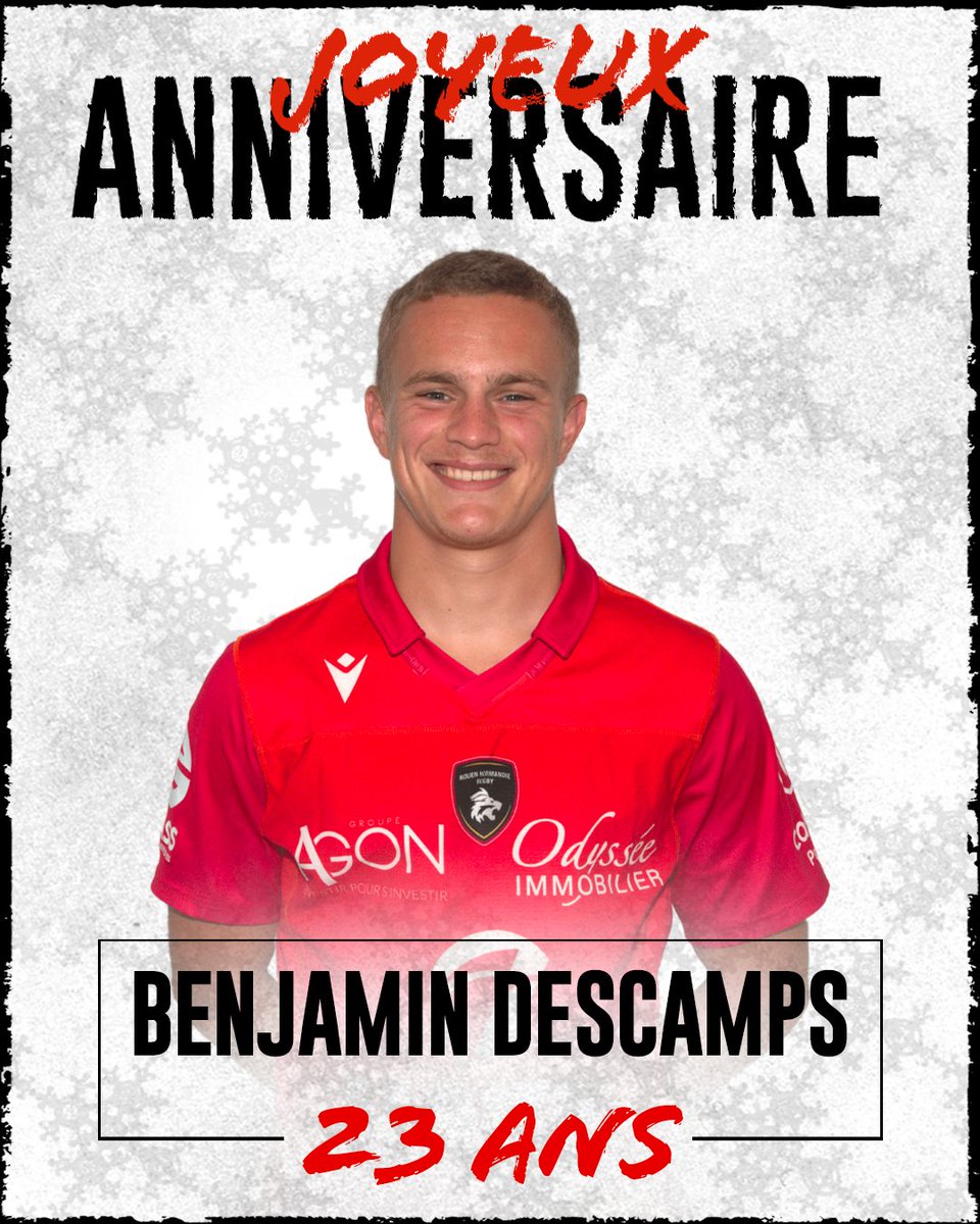 ⚫ 𝐉𝐎𝐘𝐄𝐔𝐗 𝐀𝐍𝐍𝐈𝐕𝐄𝐑𝐒𝐀𝐈𝐑𝐄 🔴

🍾 Notre ailier, Benjamin DESCAMPS souffle ses 23 bougies ! 🎉

Vous pouvez lui laisser un petit mot dans les commentaires 😉

#TousNormandsTousRNR #TousRNR