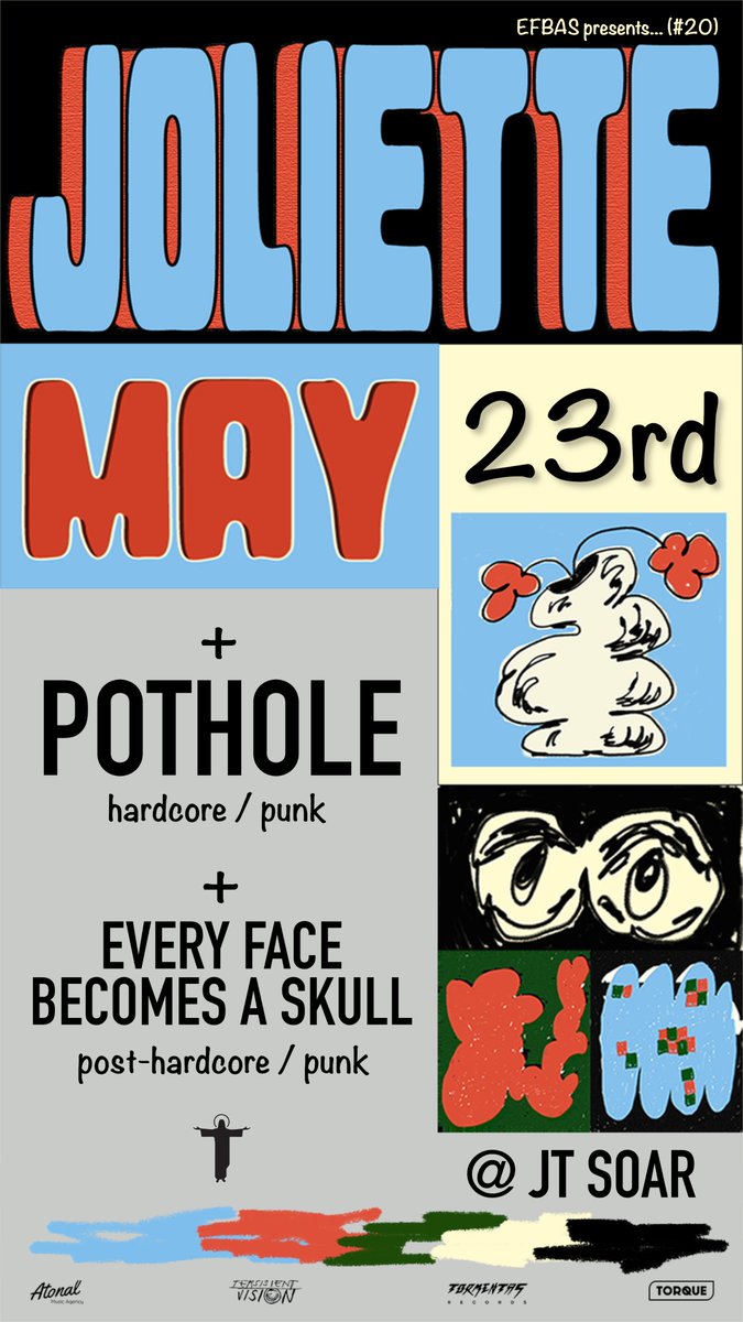 The Lincoln hardcore/powerviolence band POTHOLE will be playing with us at <a href="/JTSoar/">JT Soar</a>, supporting the incredible Joliette.