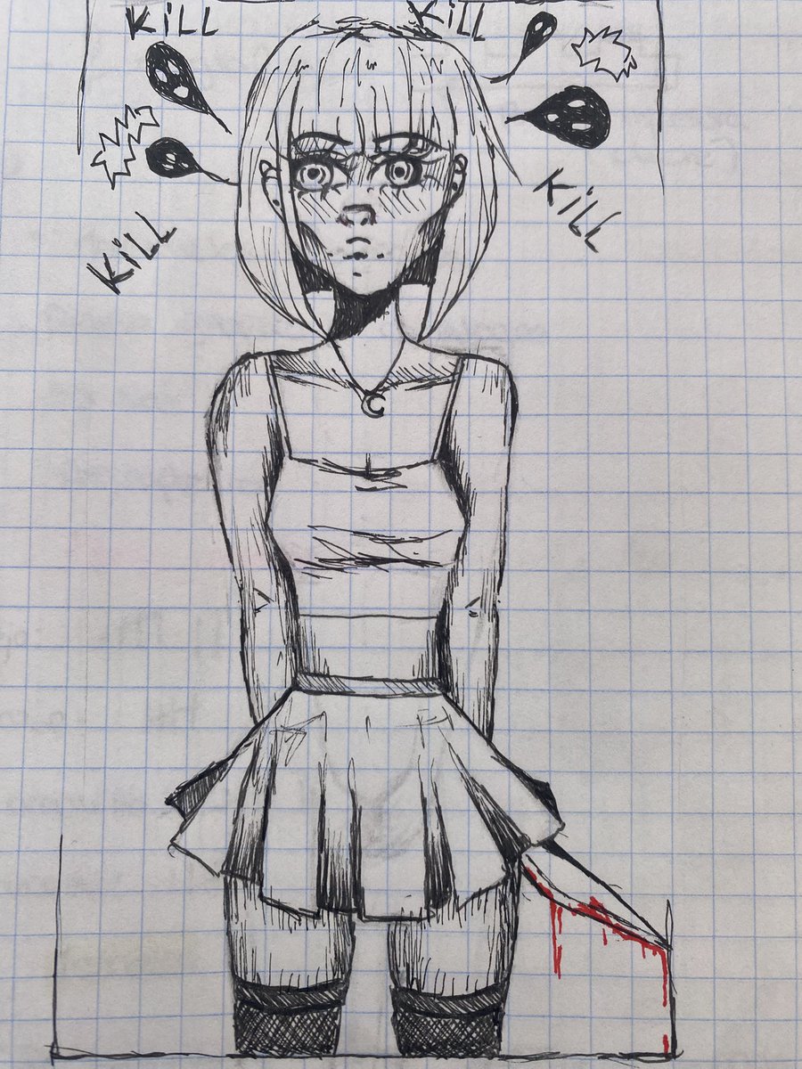 Me acabo de encontrar dibujos que hacía en clase y quedé así 😐