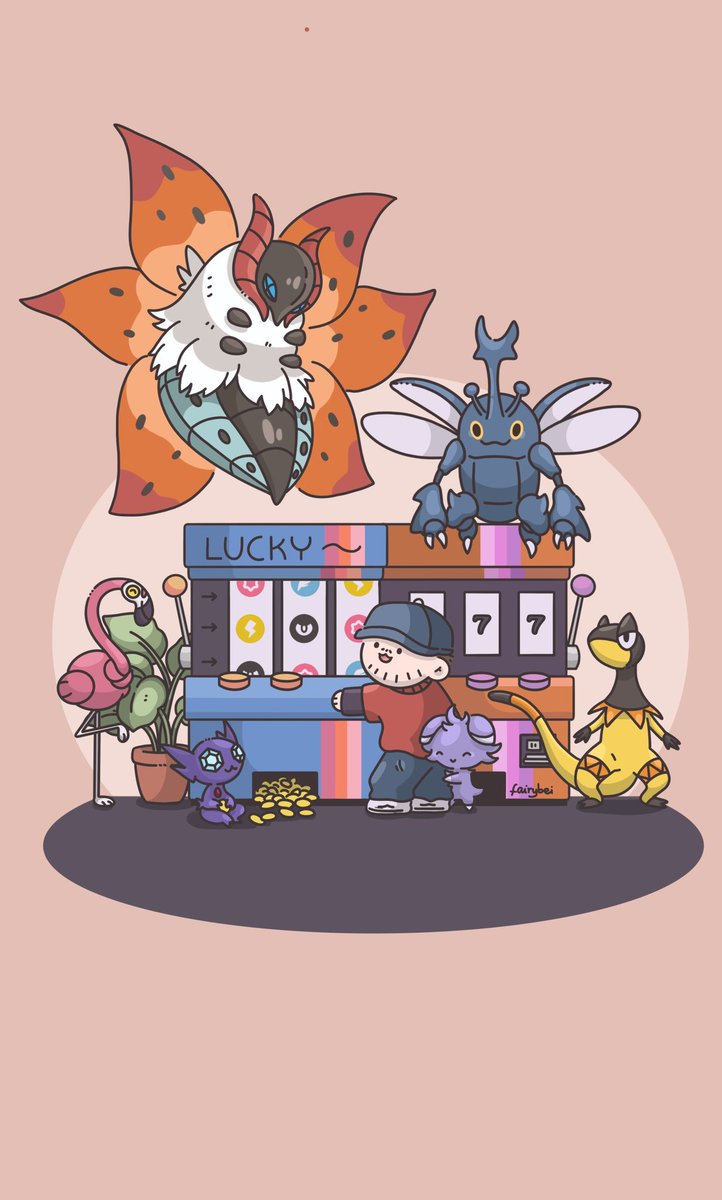 Hey there’s a switch behind this poster! Let’s pull it!
I commissioned this piece of me and my favorite pokemon! 

Bei is incredibly talented and they have commissions open. 

Artist: fairybei studio