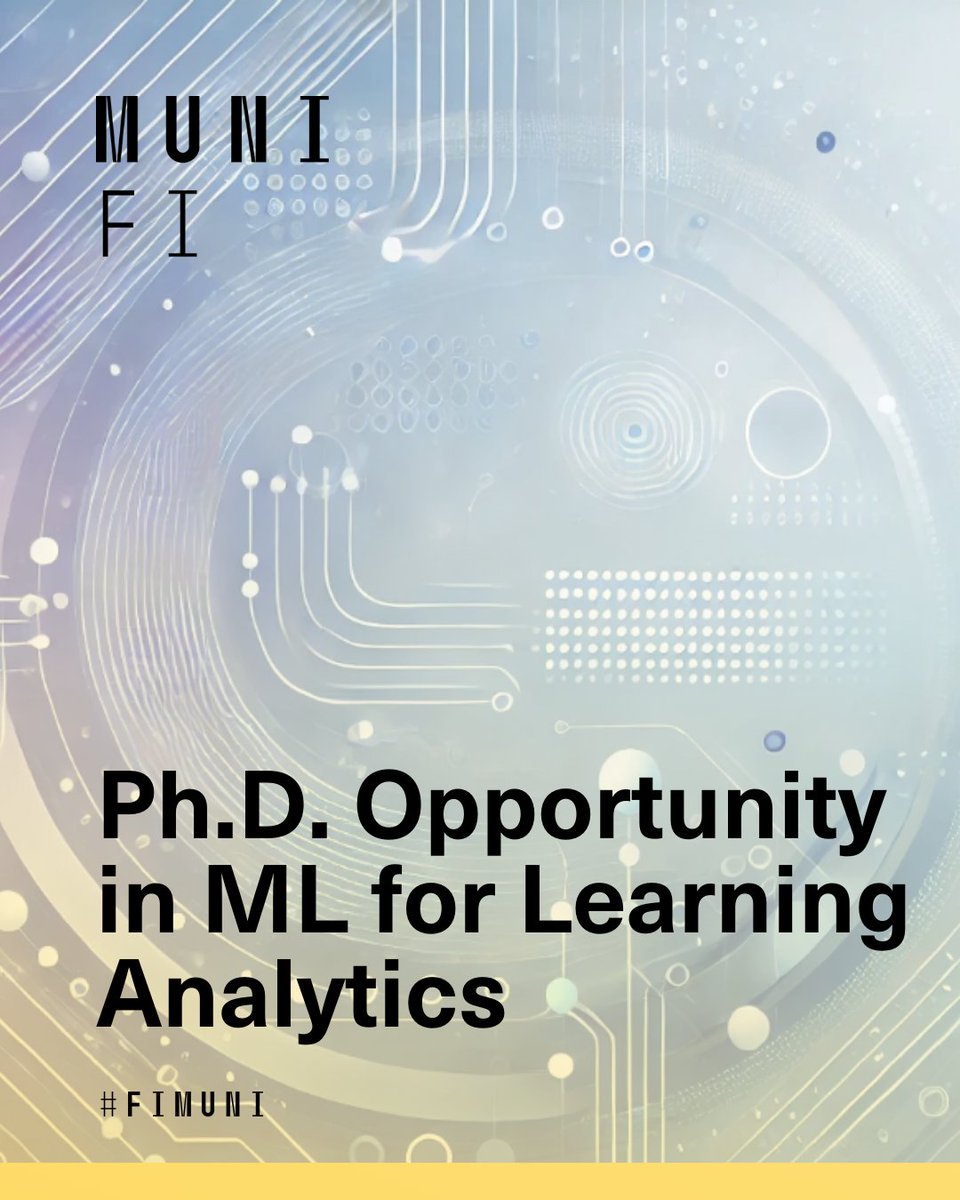 Fakulta informatiky MU (@fi_muni) on Twitter photo 📢Ph.D. Candidate position available at <a href="/FI_MUNI/">Fakulta informatiky MU</a> in Evaluation of ML Models for Learning Analytics!
🔗cybersec.fi.muni.cz/careers/phd_po… 📢Ph.D. Candidate position available at <a href="/FI_MUNI/">Fakulta informatiky MU</a> in Evaluation of ML Models for Learning Analytics!
🔗cybersec.fi.muni.cz/careers/phd_po…