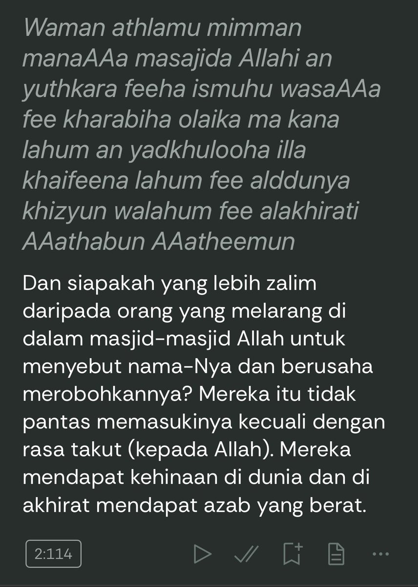<a href="/DedynurPalakka/">Dedy Nur</a> Yang dilarang di dalam masjid adalah kalau agitasi/propaganda yang dilakukan, mengarah/mengajak ke kufuran dan kemusyrikan.
Surat Al-Baqarah (2:114)