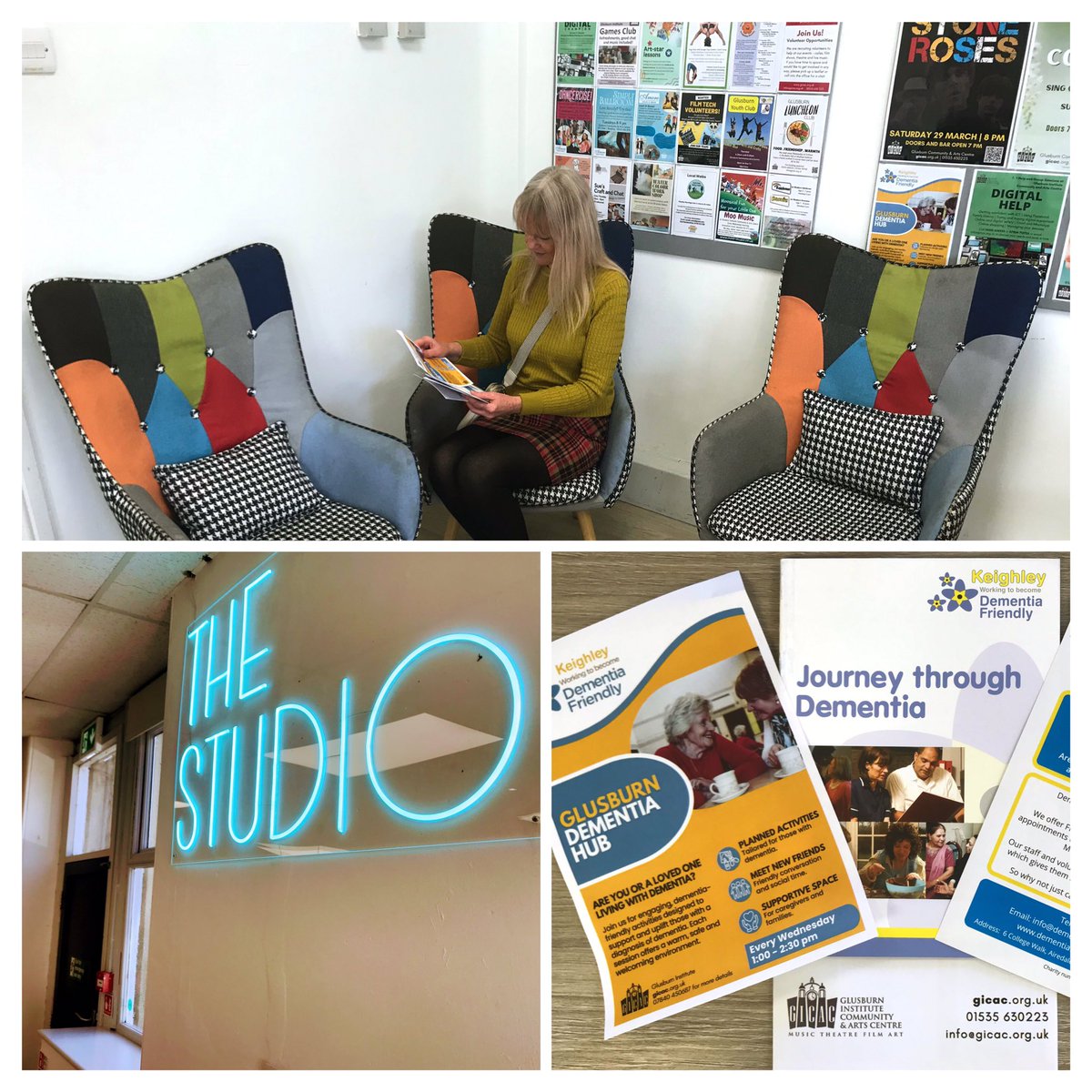 Today was our first #Dementia Hub at Glusburn Institute - Community and Arts Centre. The Hub is a way of meeting new friends in a supportive space. So if you or a loved one are living with Dementia drop in on a Wednesday between 1pm an 2.30pm. We look forward to meeting you