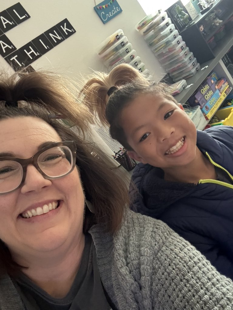 tonyashawGT's tweet photo. Crazy hair day for #ReadAcrossAmerica week! One of my favorite people had the same idea! #greatmindsthinkalike #polsergt #polserproud https://t.co/FpbIWckz2m