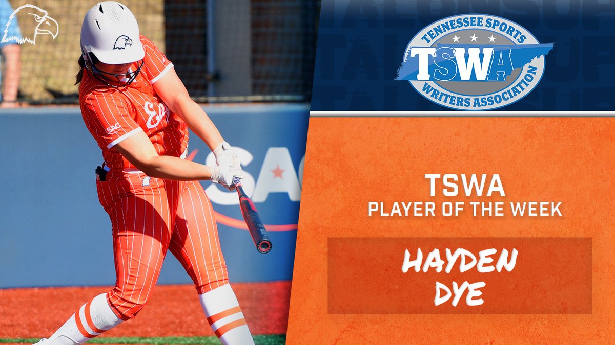 Carson-Newman Athletics (@cn_eagles) on Twitter photo Another one for <a href="/haydendye4/">hayden dye</a> ✅
Dye's 11-of-14 (.785) week featuring three home runs and nine RBIs in <a href="/cnsball/">Carson-Newman Softball</a>'s four wins tabs her as the TSWA Player of the Week👏⤵️
📰cneagles.com/x/jlaeb Another one for <a href="/haydendye4/">hayden dye</a> ✅
Dye's 11-of-14 (.785) week featuring three home runs and nine RBIs in <a href="/cnsball/">Carson-Newman Softball</a>'s four wins tabs her as the TSWA Player of the Week👏⤵️
📰cneagles.com/x/jlaeb