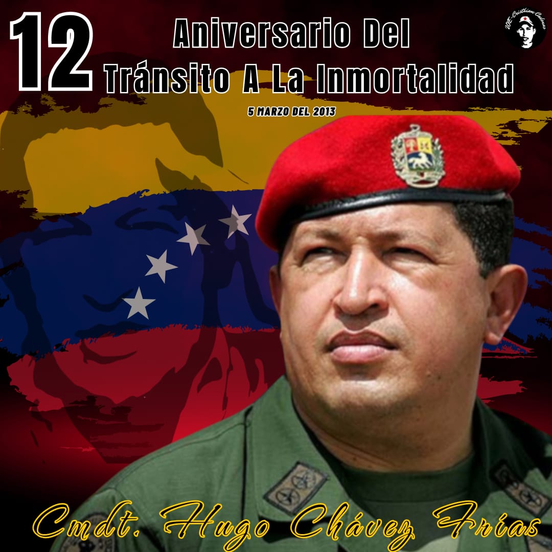 Cmte. Eterno Hugo Chávez Frías, su legado está presente en toda Latinoamerica y el Caribe, inspirando a las nuevas generaciones a luchar por la unidad, la justicia, la soberanía y la dignidad de los pueblos. ✊🏻✨️🇻🇪 #Nicaragua #Venezuela #ChavezCorazonDelPueblo 
#ChavezVive