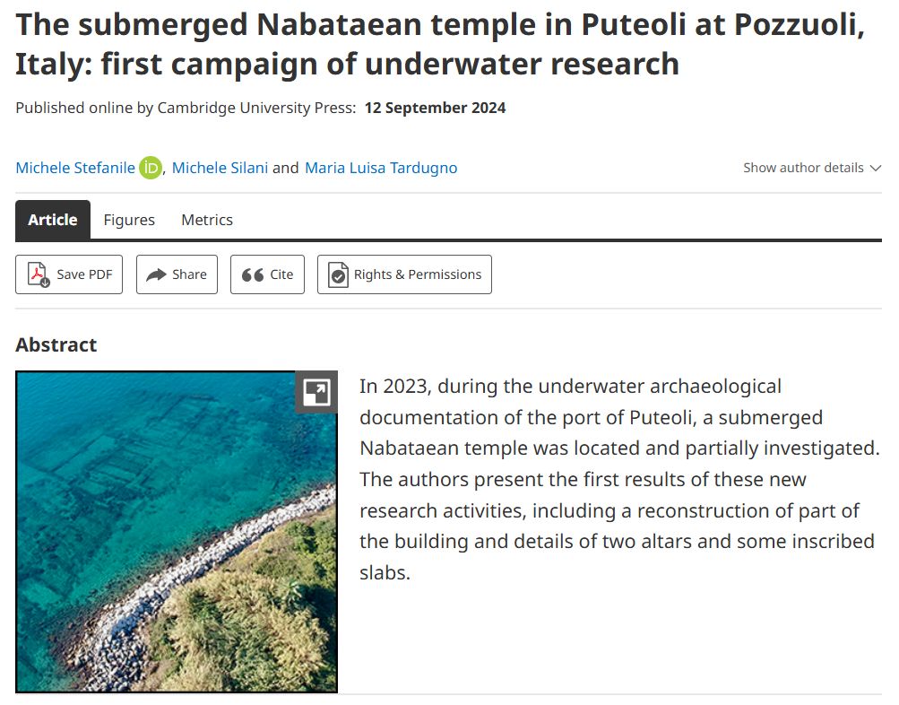 AntiquityJ's tweet image. Archaeologists beat the geological processes at Puteoli, however, where underwater survey uncovered an entire Nabataean temple! #ProjectGallery

🆓 doi.org/10.15184/aqy.2…