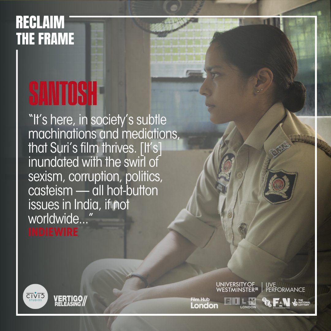 Reclaim The Frame (@reclaimtheframe) on Twitter photo SAVE THE DATES! SANTOSH is our next title!
Screenings PLUS conversations w/ director Sandhya Suri in cities across the UK this month:
<a href="/RegentStCinema/">Regent Street Cinema</a> - 8th (🎟️available)
<a href="/CameoCinema/">The Cameo, Edinburgh</a> - 17th (🎟️TBA)
<a href="/HydeParkPH/">Hyde Park Picture House</a> - 20th (🎟️available)
<a href="/DukesBrighton/">The Duke's Cinemas</a> - 22th (🎟️TBA) SAVE THE DATES! SANTOSH is our next title!
Screenings PLUS conversations w/ director Sandhya Suri in cities across the UK this month:
<a href="/RegentStCinema/">Regent Street Cinema</a> - 8th (🎟️available)
<a href="/CameoCinema/">The Cameo, Edinburgh</a> - 17th (🎟️TBA)
<a href="/HydeParkPH/">Hyde Park Picture House</a> - 20th (🎟️available)
<a href="/DukesBrighton/">The Duke's Cinemas</a> - 22th (🎟️TBA)