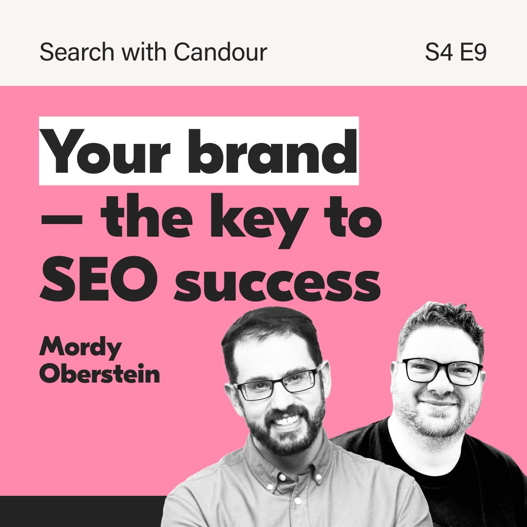 Unify Brand Marketing (@unify_branding) on Twitter photo Your brand has the power to impact your performance across the board.
Listen as our own <a href="/MordyOberstein/">Mordy Oberstein 🎗️🇮🇱</a> joins the <a href="/candouragency/">Candour</a> podcast (hosted by <a href="/JLWChambers/">Jack Chambers-Ward</a>)
🔥 What does and doesn't matter about your brand on Google
🔥 How to measure your brand's performance on Google Your brand has the power to impact your performance across the board.
Listen as our own <a href="/MordyOberstein/">Mordy Oberstein 🎗️🇮🇱</a> joins the <a href="/candouragency/">Candour</a> podcast (hosted by <a href="/JLWChambers/">Jack Chambers-Ward</a>)
🔥 What does and doesn't matter about your brand on Google
🔥 How to measure your brand's performance on Google