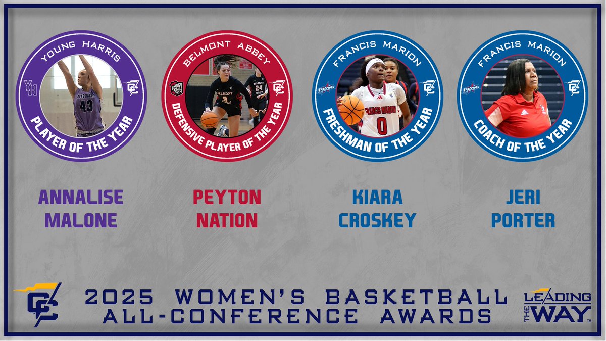 Conference Carolinas announces 2025 women's basketball all-conference awards!

🔗: bit.ly/4i4cC58

#LeadingTheWay