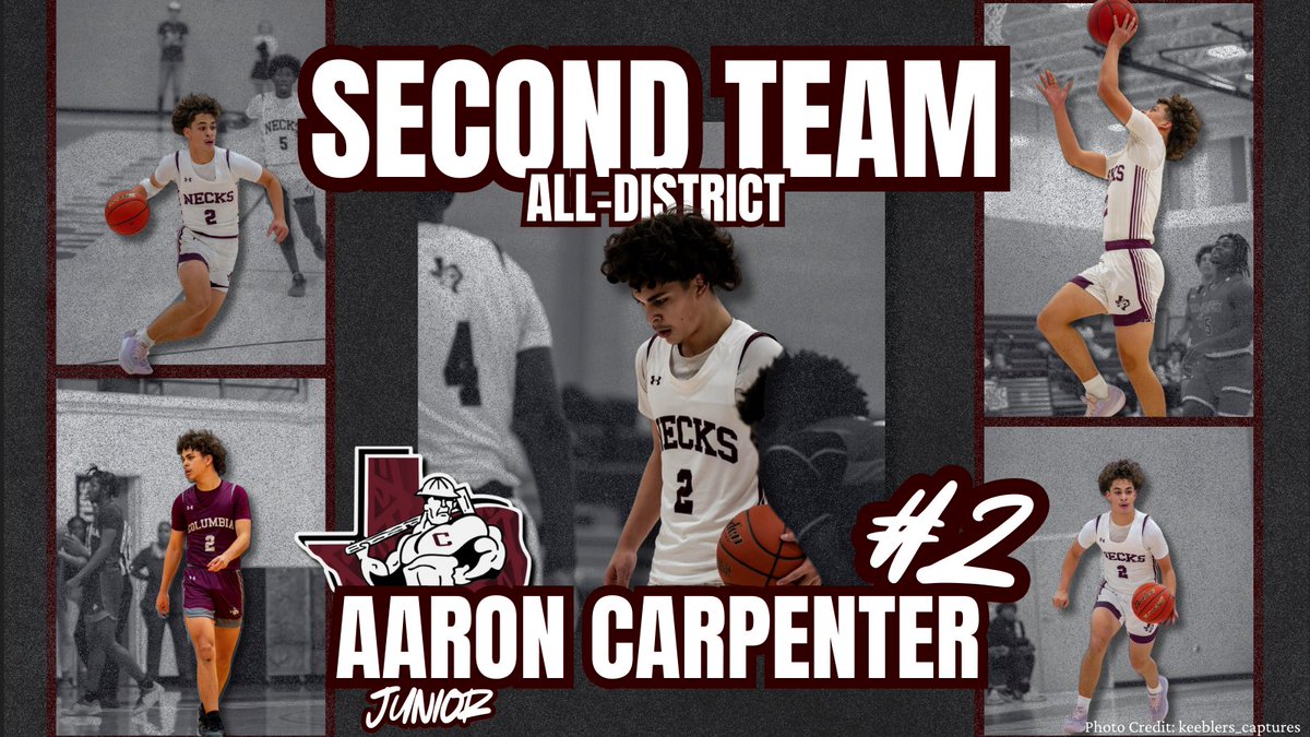 EARNED: Second Team All-District 29-4A 
Junior Guard #2 Aaron Carpenter 
<a href="/Aaron_2026/">Aaron Carpenter</a> <a href="/CHSAthl/">Columbia Athletics - Ride For The ‘C’</a>