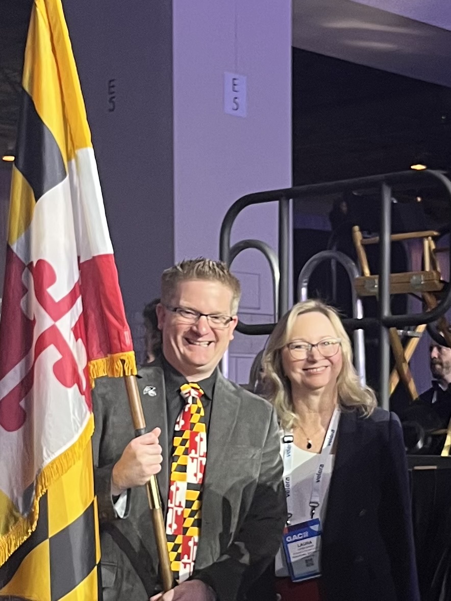 ESFCU's tweet photo. Honored to represent Maryland at the 2025 GAC Parade of Flags! We're proud to stand with credit union advocates to support financial well-being and our communities. #GAC2025 #CUProud #SupportEducation https://t.co/VEyTmnt27h