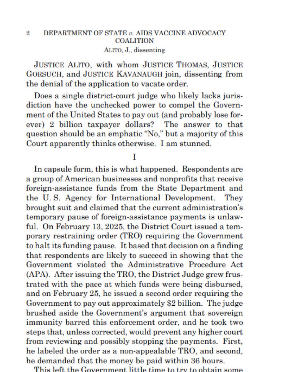 libsoftiktok's tweet image. BREAKING: US Supreme Court has denied Trump‘s emergency bid to cancel nearly $2 billion in USAID spending.