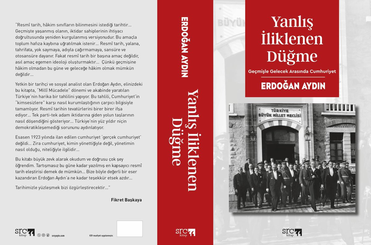 Erdoğan Aydın’ın son kitabı “Yanlış İliklenen Düğme” birkaç gün önce yayımlandı . “Yanlış İliklemen Düğme”, resmi tarih anlatısını derinlemesine sorgulayan bir eser. Kitapta, Millî Mücadele dönemi ve sonrasında kurulan Türkiye Cumhuriyeti’nin nasıl inşa edildiği ve tek parti-tek