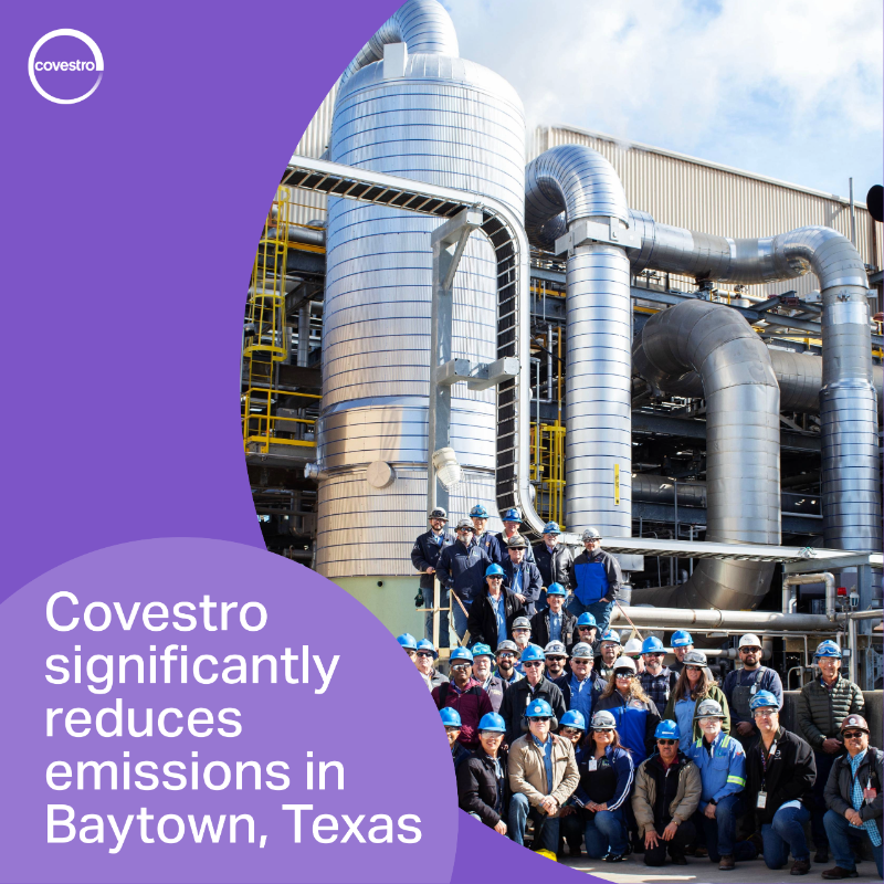 CovestroUS's tweet photo. We're reducing emissions by 60% in Texas, thanks to our newly commissioned NAUCI (Nitric Acid Unit Climate Initiative) project 🏭 This initiative cuts our Baytown facility's nitric acid unit emissions by up to 99%, bringing us closer to climate neutrality by 2035.

🌱Read more: