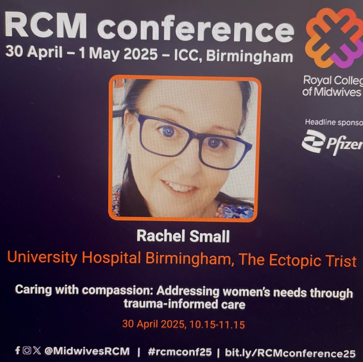 Rachel small (@rachismall) on Twitter photo Looking forward to speaking <a href="/MidwivesRCM/">Royal College of Midwives 💙</a> conference <a href="/uhbtrust/">University Hospitals Birmingham</a> <a href="/TheEPT/">The Ectopic Pregnancy Trust</a> Looking forward to speaking <a href="/MidwivesRCM/">Royal College of Midwives 💙</a> conference <a href="/uhbtrust/">University Hospitals Birmingham</a> <a href="/TheEPT/">The Ectopic Pregnancy Trust</a>