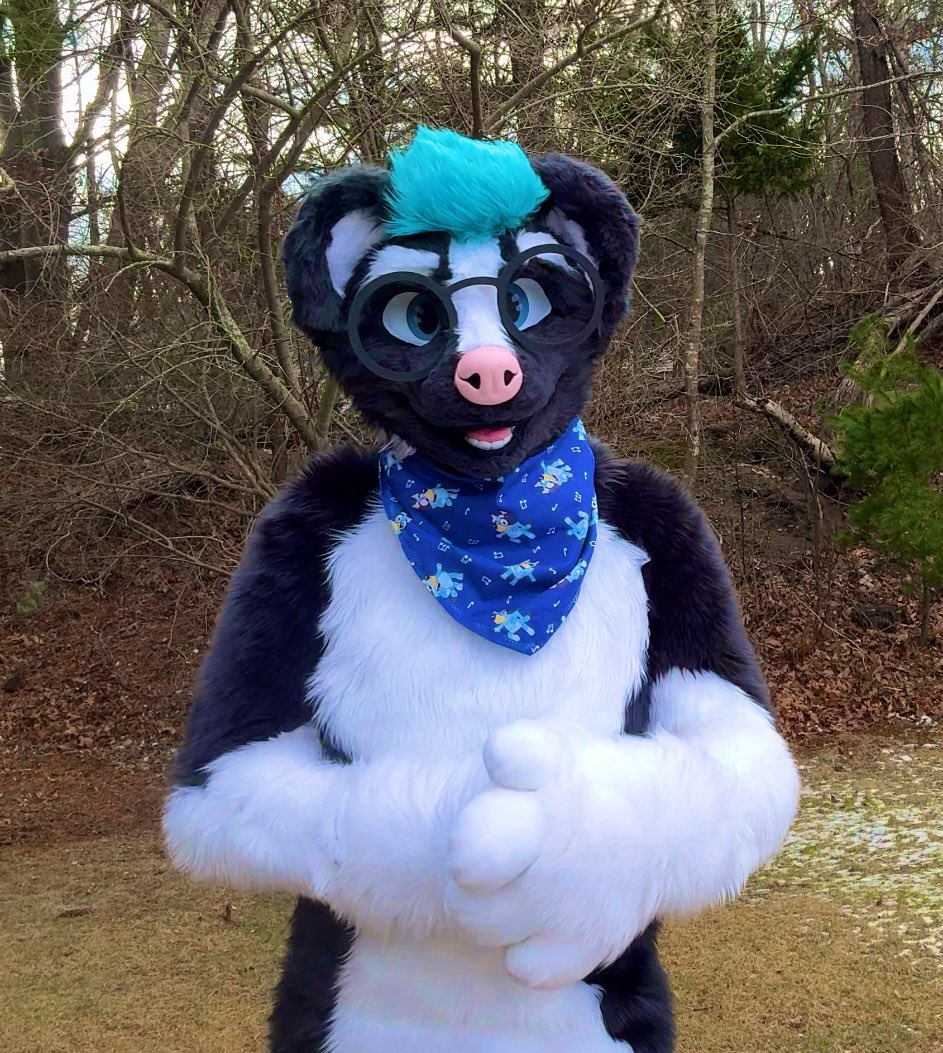 Behold…

….a dorky “stink squirrel” 🦨

(Do you think he squeaks when you squeeze him? 🤔)

#fursuit #fursuiting #FursuitsEveryday