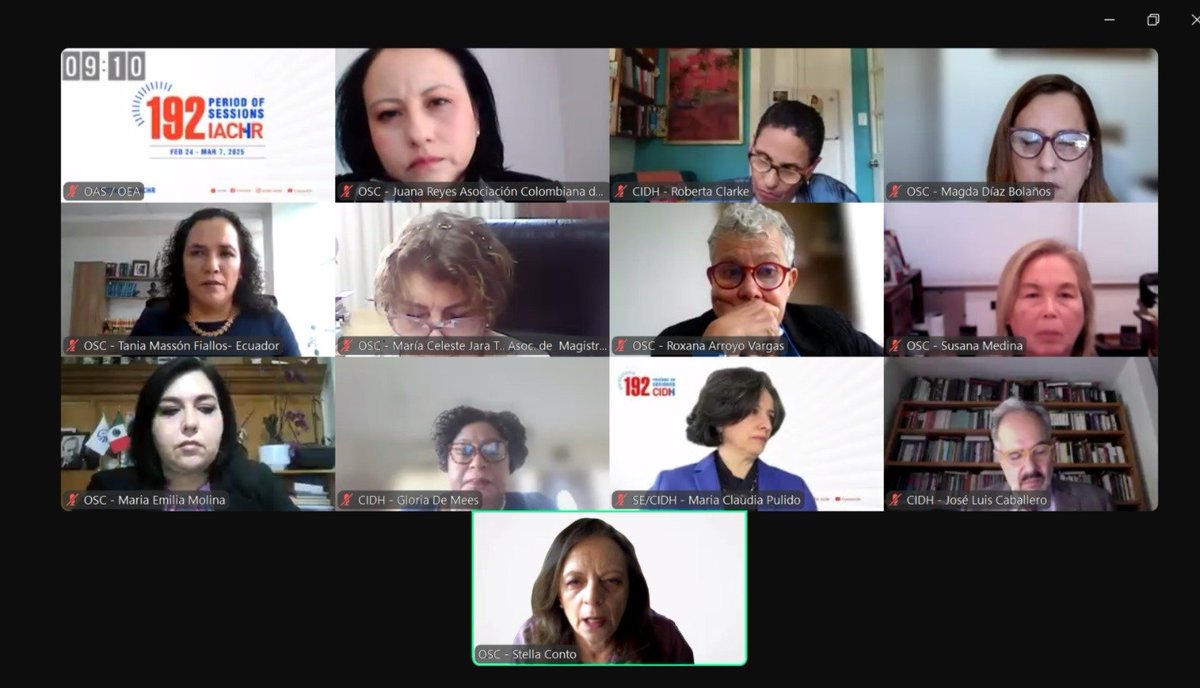 Poderoso testimonio de mujeres juezas de América Latina sobre la violencia que enfrentan, institucionalizada, cultural, y simbólica, en los sistemas de justicia. Externa pero sobretodo, interna. Una audiencia absolutamente necesaria y esperada. #CIDHAudiencias #JusticiaConMujeres